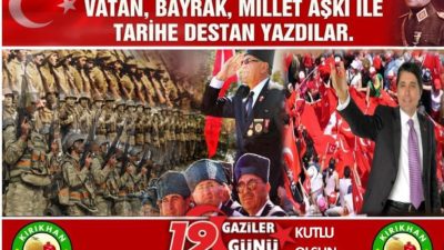 Gazilik, nesiller boyu taşınacak bir onurdur. Vatanımızın, Bayrağımızın korunmasının en