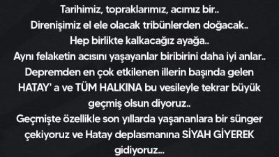 YASINIZ,YASIMIZ,BUGÜNKÜ MAÇI SİYAH TİŞÖRTLERLE İZLEYECEĞİZ..