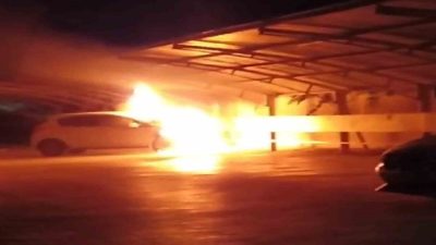 Dörtyol ilçesinde park halindeki otomobilde çıkan yangın itfaiye ekiplerince söndürüldü.