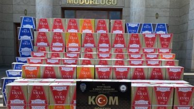 Hatay’ın Dörtyol ilçesinde, 1 milyon 700 bin kaçak makaron (filtreli