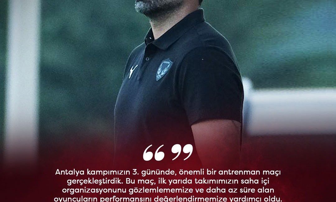 Hatayspor teknik direktörü Volkan