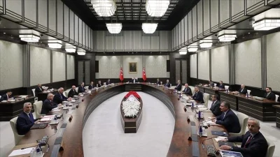 Cumhurbaşkanı Recep Tayyip Erdoğan, Cumhurbaşkanlığı Külliyesi’ndeki Kabine Toplantısı’nın ardından millete