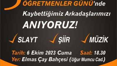 5 Ekim Uluslararası Öğretmenler günü dolayısıyla Eğitim Sen Hatay şubesi