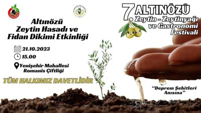Altınözü ilçesinde her yıl kutlanan “Zeytin-zeytinyağı ve gastronomi festivali” yaşanan