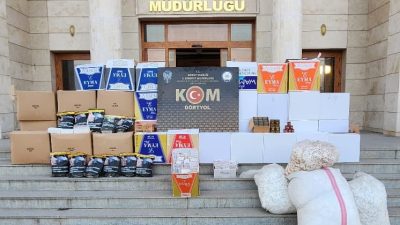 Dörtyol ilçesinde, iş yeri ve deposunda gümrük kaçağı ürünler ele