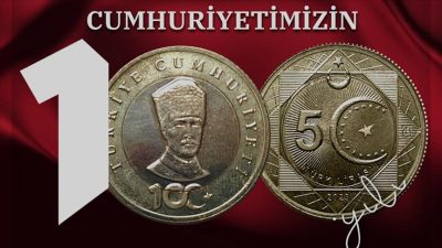 Hazine ve Maliye Bakanlığı'nın, Cumhuriyet'in 100. yılı kapsamında bastırdığı "5