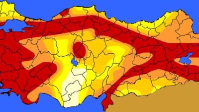 AFAD ve MTA tarafından yenilenen deprem 3.derecede riskli iller arasında