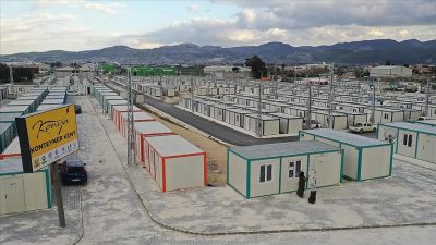 Hatay’ın Antakya ilçesinde yer alan depremzede konutlarından Konya Konteyner kentte