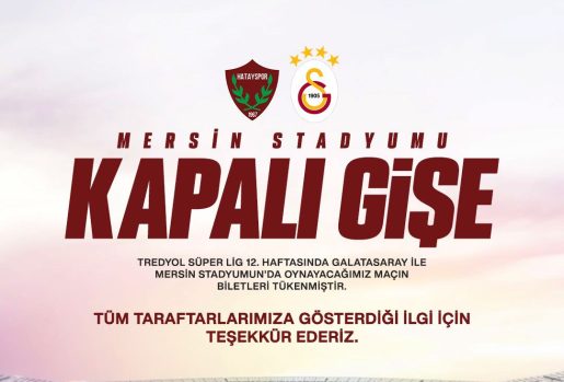 Hatayspor-GS maç biletleri tükendi