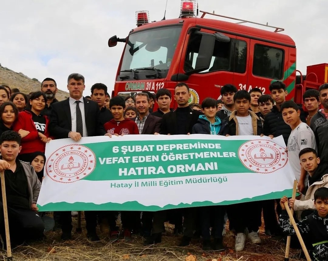 Hatay’ da depremde can veren 377 öğretmen anısına ormanlık