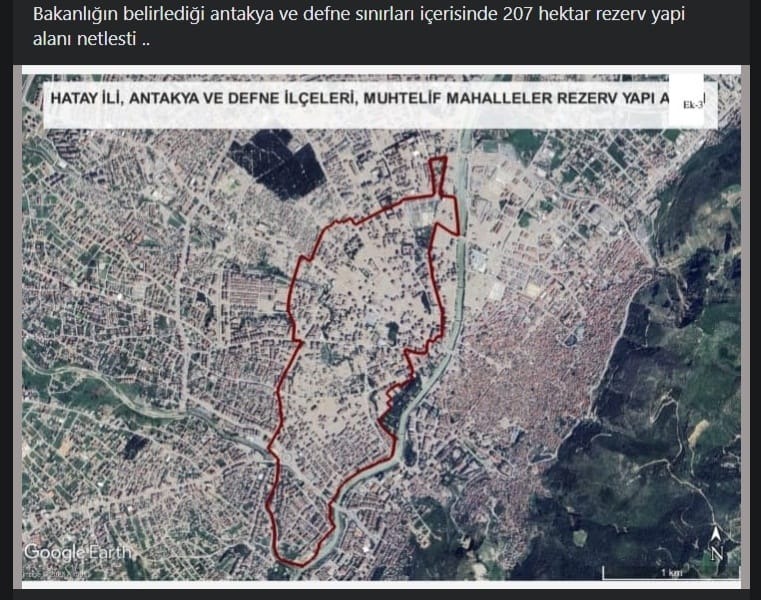 Antakya’nın imar haritası muhtar tarafından paylaşıldı