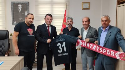 Belen Emniyet müdürüne ilçe sporsever halkından tebrik ziyaretinde biri Hatayspor