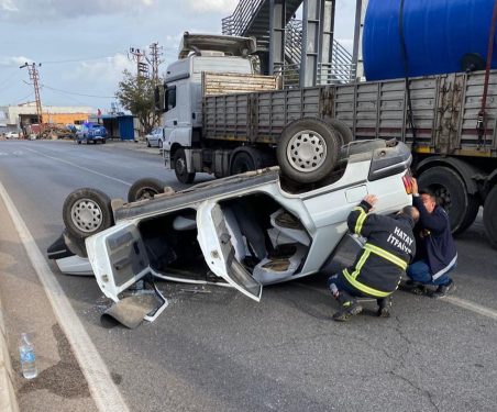 Hatay’ın Belen ilçesi sınırlarındaki Kıcı civarında tek taraflı trafik kazası