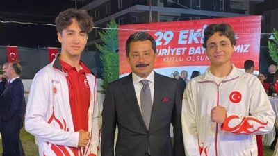 İskenderun Kick Boks takımı sporcuları iki Milli Ali Efe Tabanca