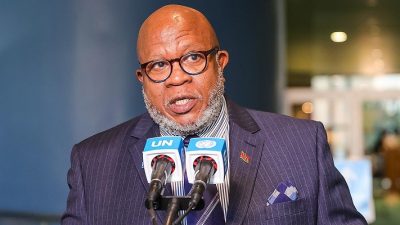 Birleşmiş Milletler (BM) 78. Genel Kurul Başkanı Dennis Francis, BM