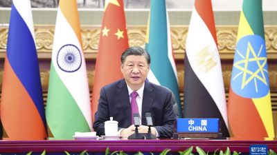 Çin Cumhurbaşkanı Xi Jinping,  video konferans yoluyla BRICS Filistin-İsrail Sorunu