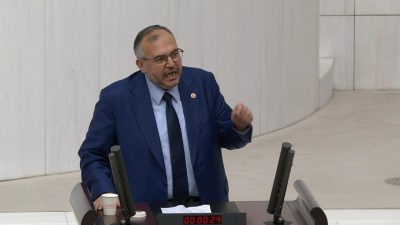 Saadet Partisi Hatay Milletvekili Necmettin Çalışkan Meclis kürsüsünde yaptığı konuşmada