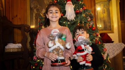 Hatay’ın İskenderun ilçesindeki Aziz Corc Rum Ortodoks Kilisesi’nde Noel hazırlıkları