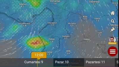 Meteoroloji Genel Müdürlüğü Hatay’ın Samandağ ilçesi için bugün öğleden sonra