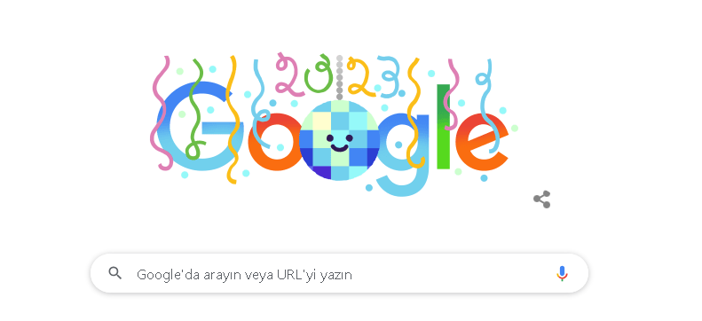 Google yeni yılı kutladı.