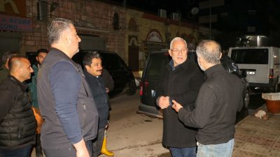 İskenderun Belediye Başkanı ve Kaymakam sahada incelemelerde bulundu.