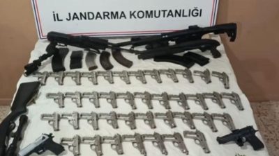 Ruhsatsız silah taşıyanlar ile silah kaçakçılarına yönelik "Mercek-7" operasyonunda 1038