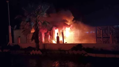 Hatay'da prizde unutulan elektrik sobası konteynırı küle çevirdi