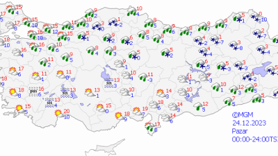 Meteoroloji Genel Müdürlüğü tarafından yapılan son 5 günlük hava değerlendirme