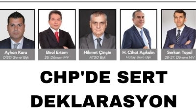 Cumhuriyet Halk Partisi Hatay Büyükşehir Belediye Başkan aday adayı olan