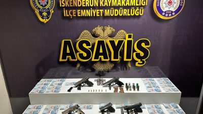 Hatay’da silah kaçakçılığı operasyonunda gözaltına alınan 5 şüpheliden 2’si tutuklandı