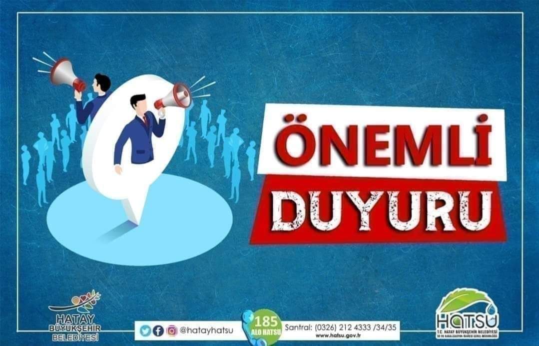 HATSU’dan su kesintisi duyurusu