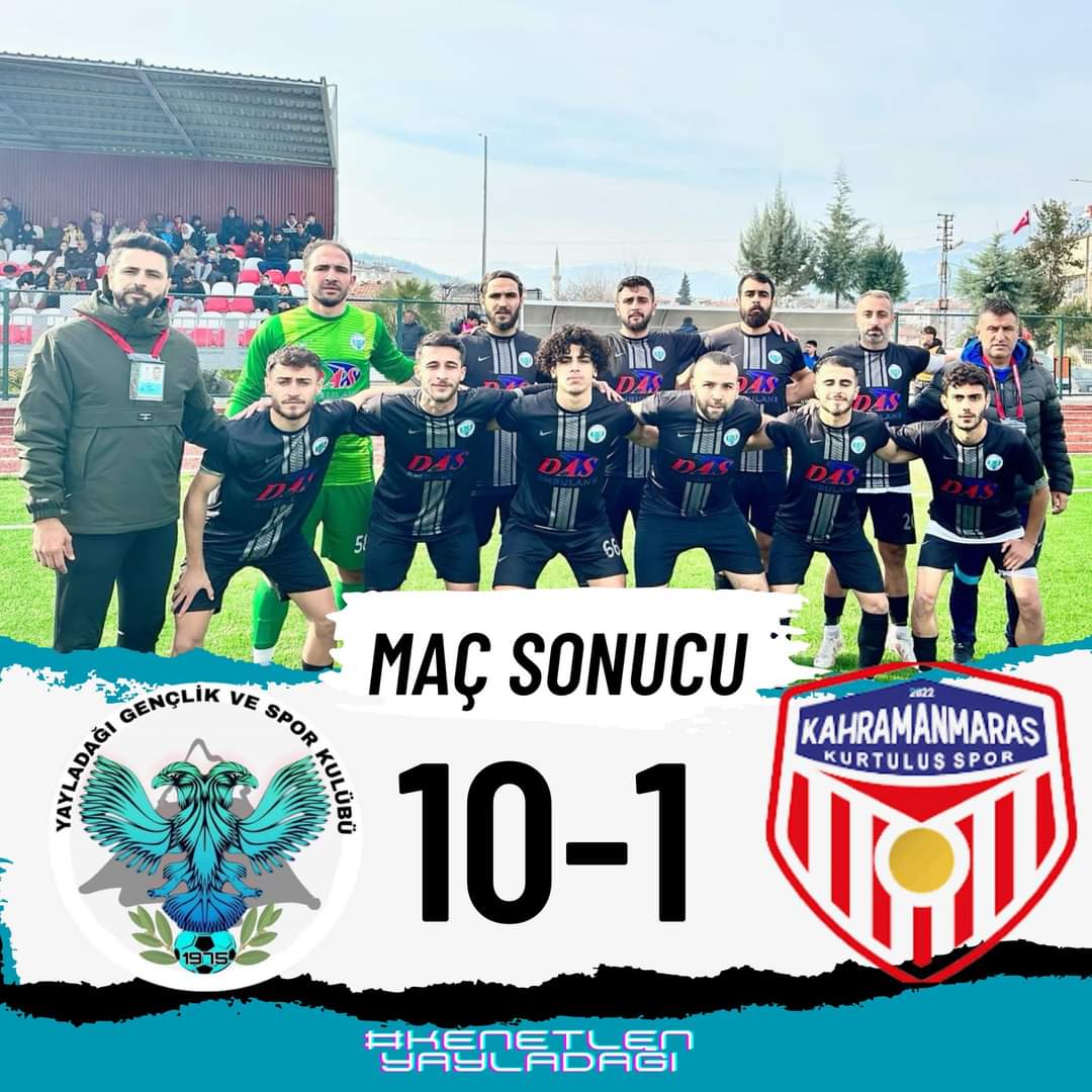 Yayladağıspor 10 golle maçı aldı