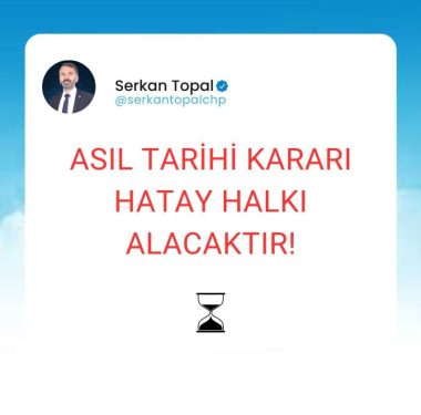 Serkan Topal’dan kum saatli gönderme