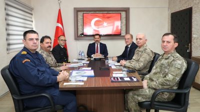 Hatay Valisi Mustafa Masatli başkanlığında, ilin asayiş ve güvenliğiyle ilgili