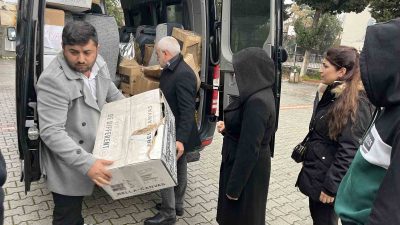 Mersin Tarsus Belediyesinin deprem bölgesine destek çalışmaları çerçevesinde yola çıkan