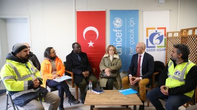 Birleşmiş Milletler (BM) Türkiye Mukim Koordinatörü Babatunde Ahonsi ve beraberindeki