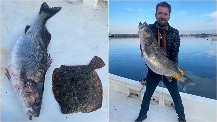 Kastamonu’nun Abana ilçesinde bir balıkçı, ağına takılan 11 kilogram ağırlığında