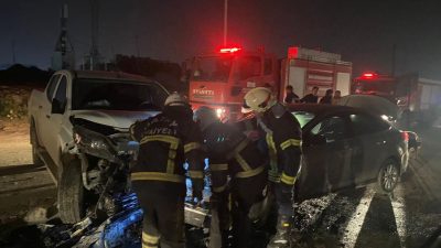 Yeni yılın ilk gününde Antakya-Gülderen yolunda Katar 2 konteyner kent