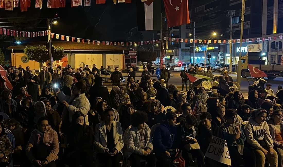 Hatay’ın Dörtyol ilçesinde teröre tepki ve Gazze’ye