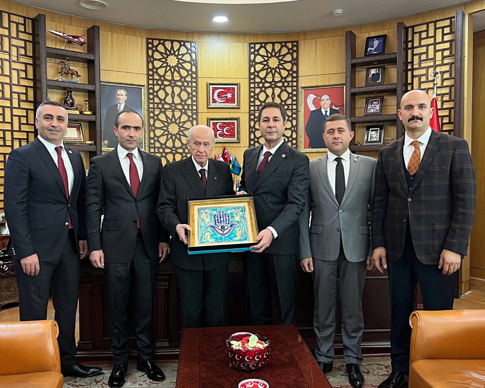 MHP İl Başkanlığı, Bahçeli’yi ziyaret etti