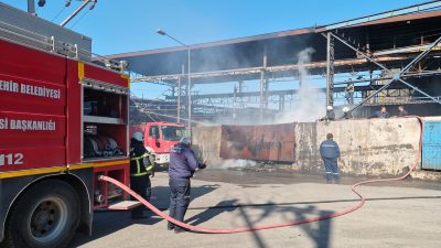 Payas ilçesi Organize Sanayi Bölgesi’nde faaliyet gösteren demir çelik fabrikasında
