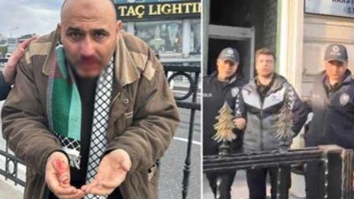 Türkiye Barolar Birliği hilafet Bayrağı ile İstanbul’da gösteri yaptığı sırada