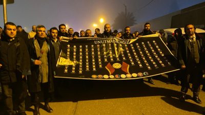 Asrın felaketinin birinci yıl Dönümü’nde onlarca meslektaşını yitiren Hatay Barosu