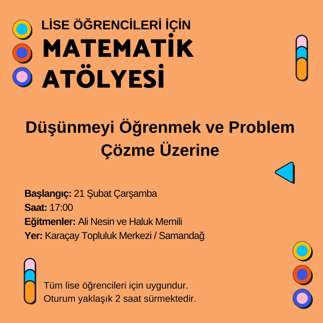 Matematiğe dair atölye ve söyleşi 