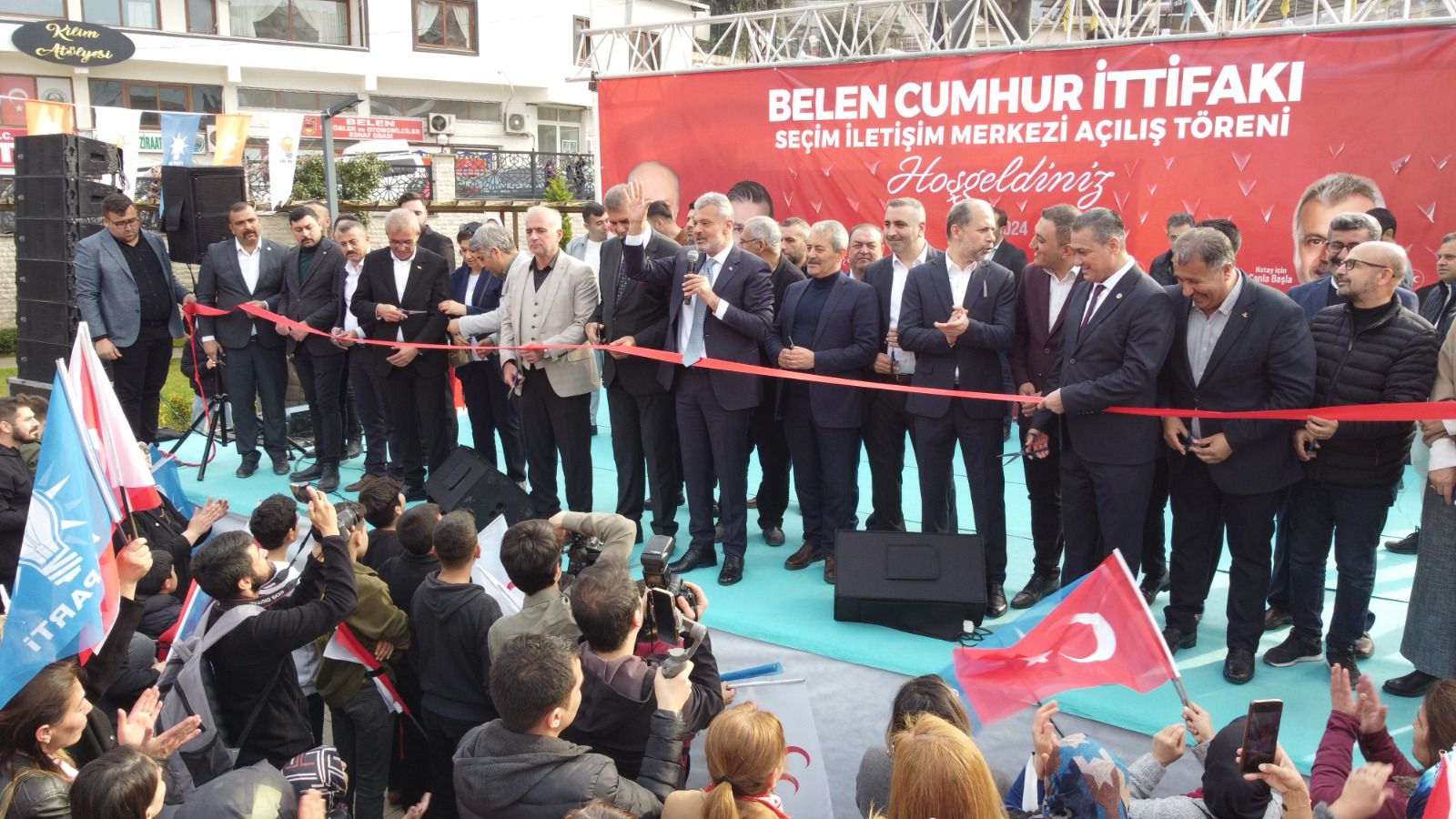 Belen’de Cumhur İttifakı Seçim Bürosu açıldı 