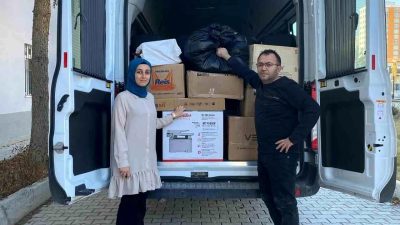 Niğde’de yurtlarda kalan gönüllü öğrenciler Hatay’ın Belen ilçesindeki Kömürçukuru Köyü