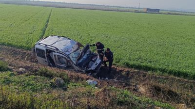 Reyhanlı’nın Varışlı mahallesi civarında ana yolda yaşanan kazada bir araçta
