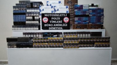 Hatay’ın Dörtyol ilçesinde, 2 bin 573 paket gümrük kaçağı sigara