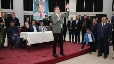 Cumhur İttifakı’nın İskenderun Belediye Başkan Adayı Mehmet Dönmez, seçim çalışmaları