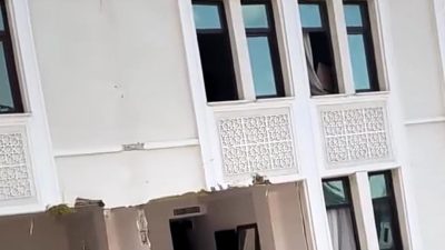 Asi Nehri'ne yakın konumdaki Saray Otel'in 6 Şubat 2023'teki depremde